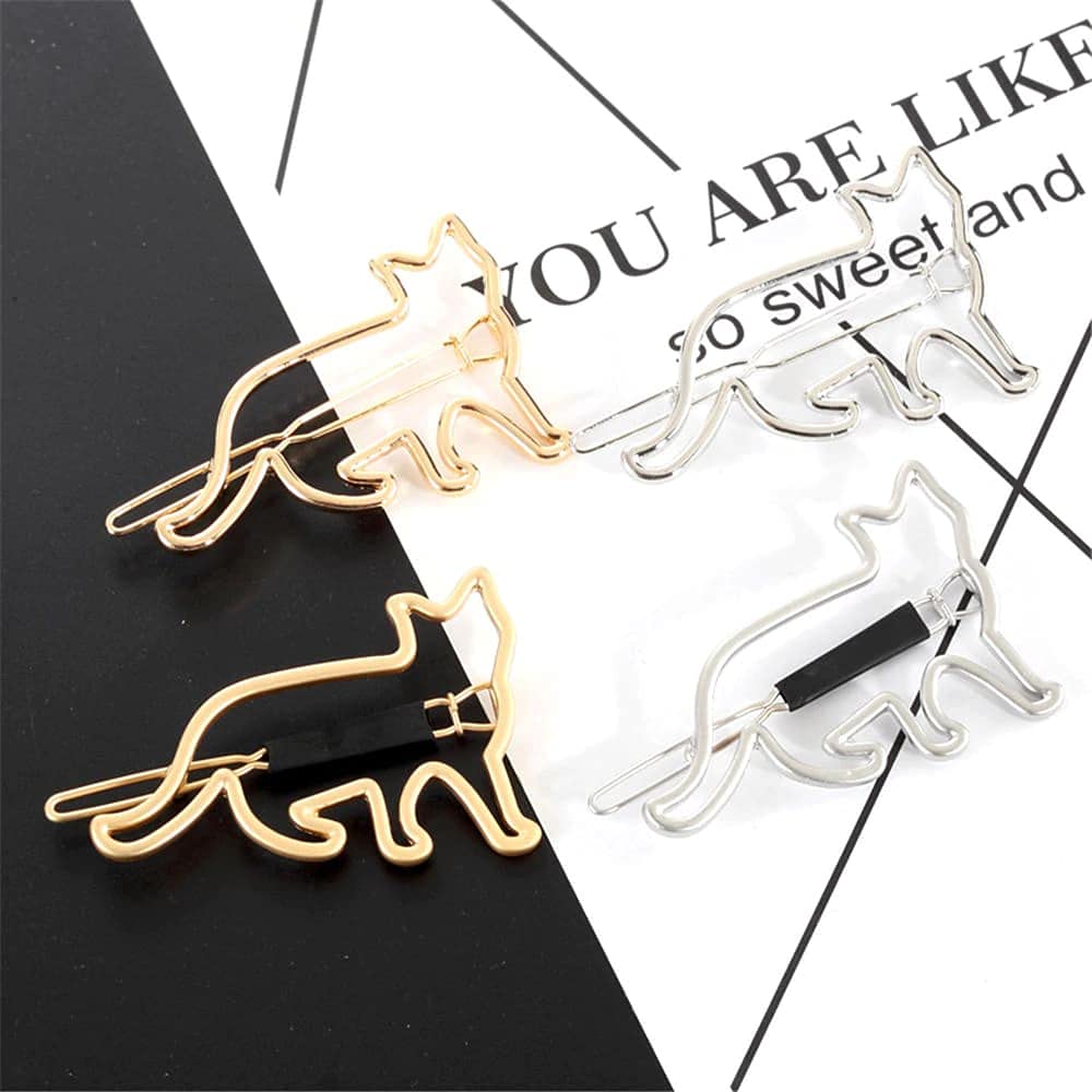 8Rabbit ヘアアクセサリー　髪留め　ゴールド&シルバー　ネコ　10個 Amazon.co.jp: ヘアピン 猫 ネコ シルバー ゴールド ヘア